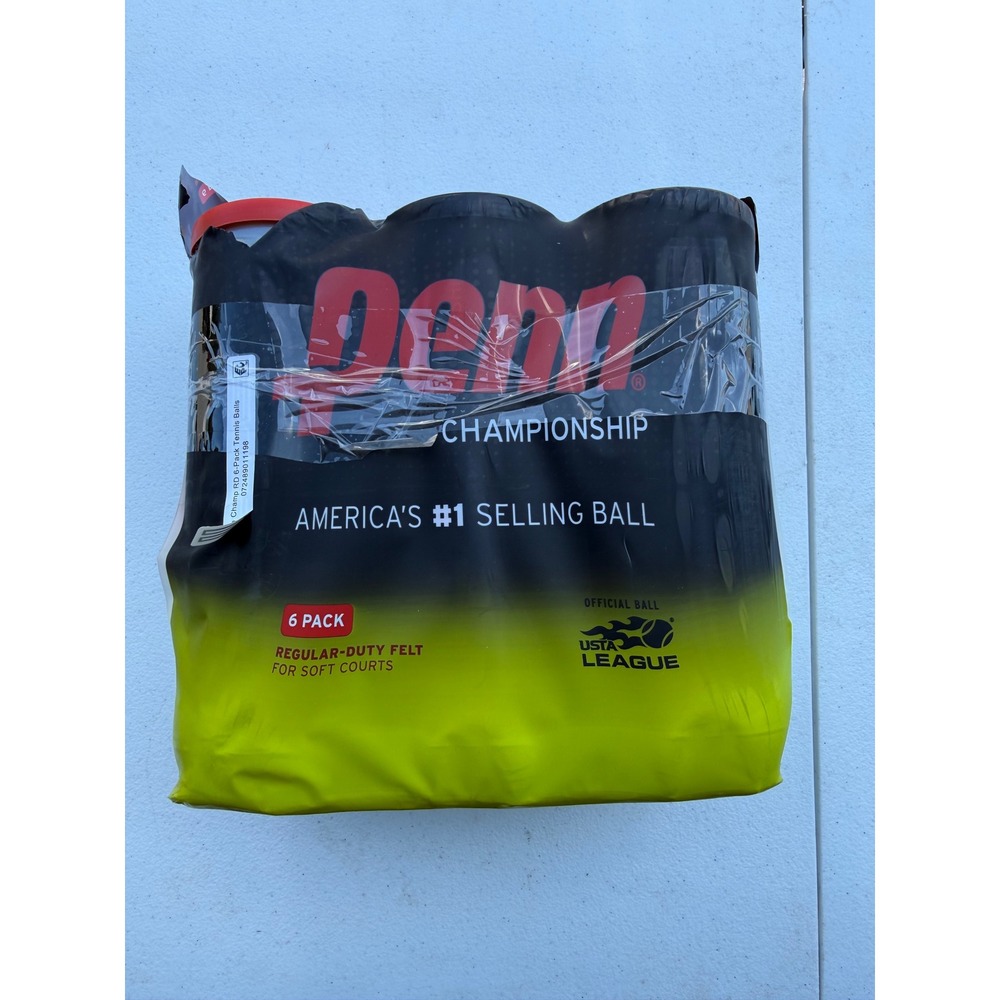 Penn Championship Regular Duty Tennis Balls 6 Pack Soft Court Yellow 18 Total